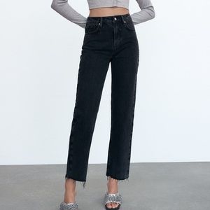 NWOT Zara High Rise Straight Jeans
